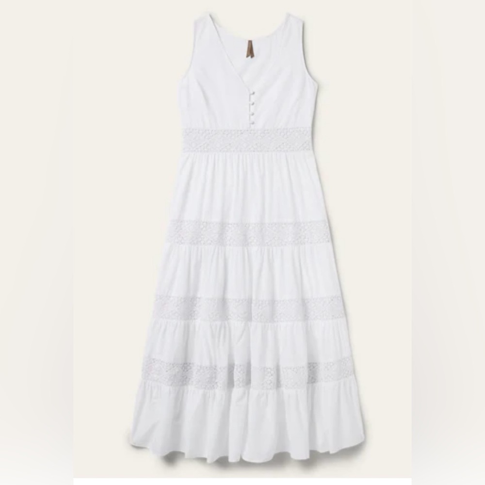 NWT Me 2 Magic White Sleeveless Cotton Dress L